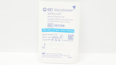 BD 367298 Vacutainer Safety-Lok Blood Collection Set 25G x 3/4inch x 12inch